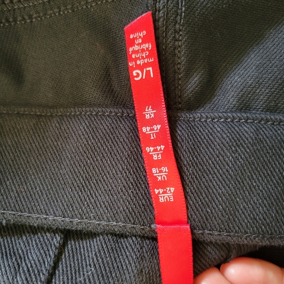 Spanx Jean-ish Ankle Leggings Black Stretch Slimming Pants Size Large - Picture 7 of 11